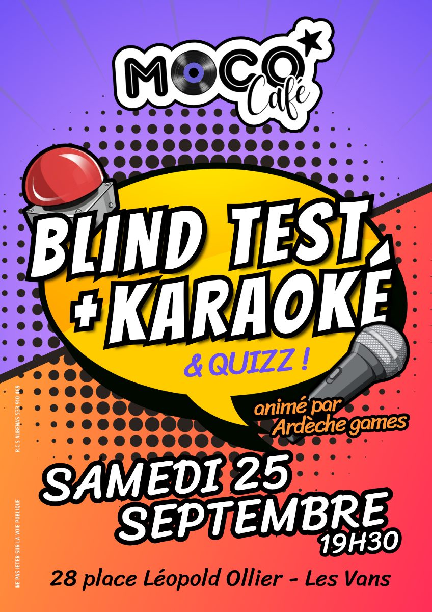 Affiche de Blind test + karaoké & quizz à Les Vans