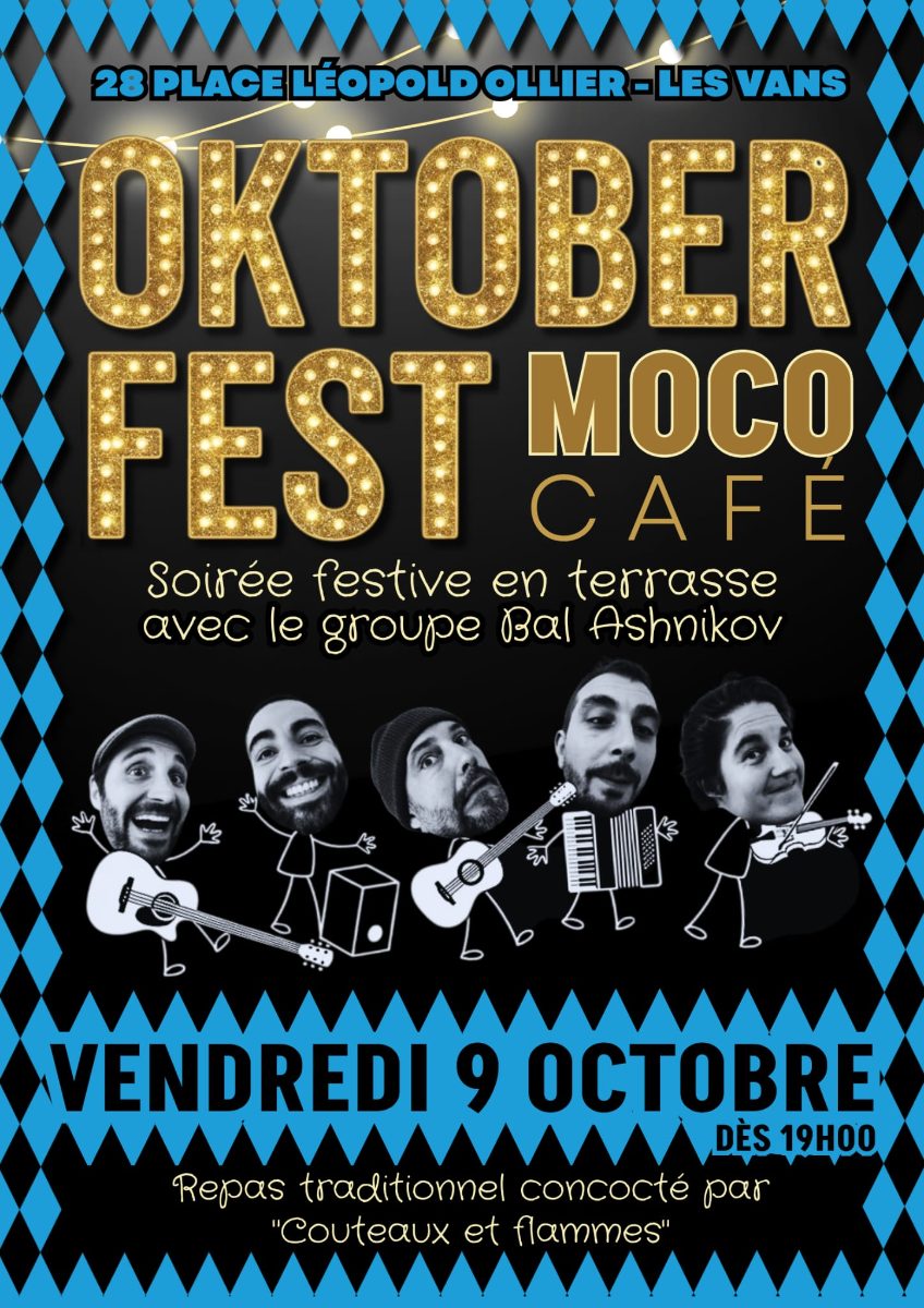 Affiche de Oktober fest Moco café à Les Vans