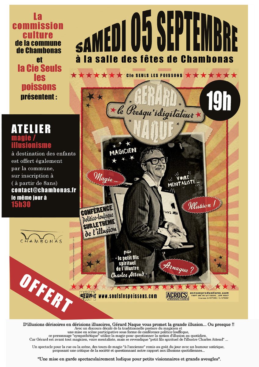 Affiche de LE PRESQU'IDIGITATEUR à Chambonas