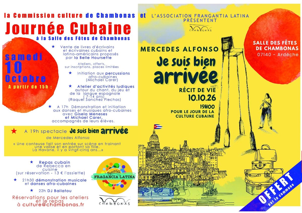 Affiche de Journée Cubaine à Chambonas