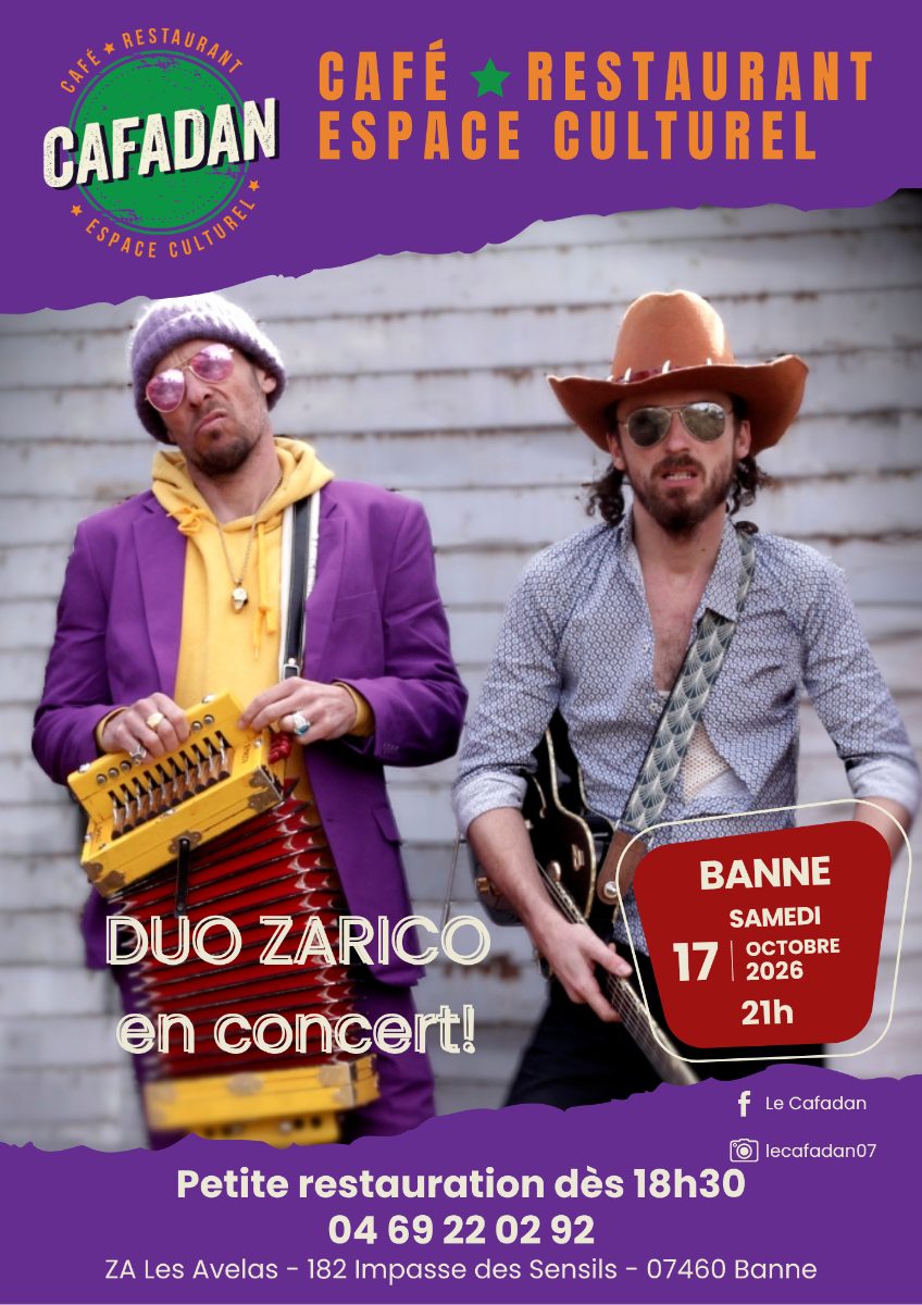 Affiche de Duo ZARICO en concert à Banne