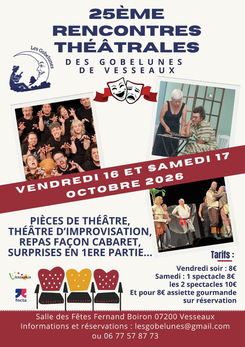 Affiche de 25ème rencontres théâtrales à Vesseaux