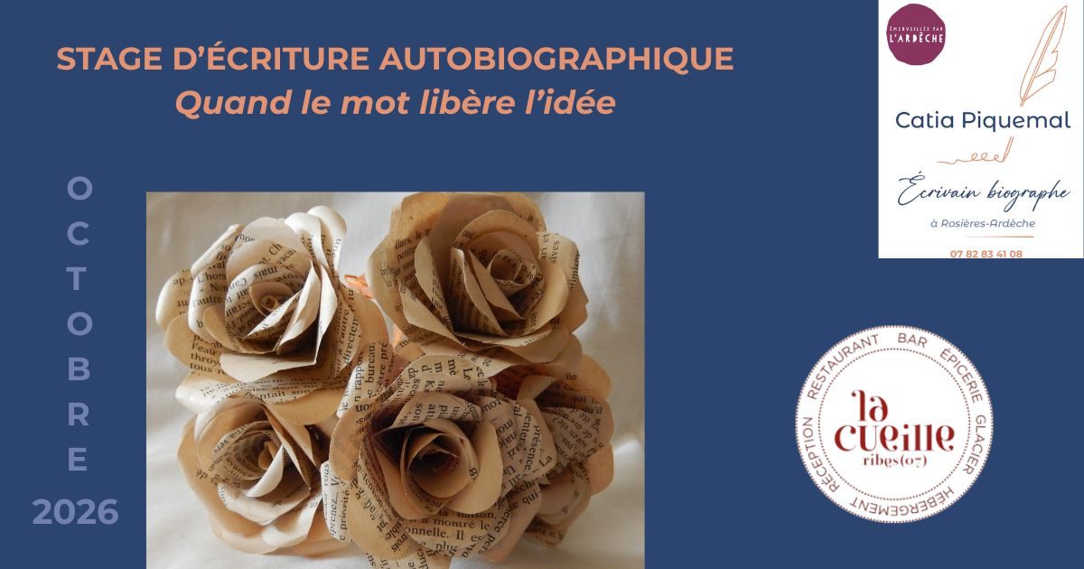 Affiche de Stage d'écriture de 3 jours à Ribes