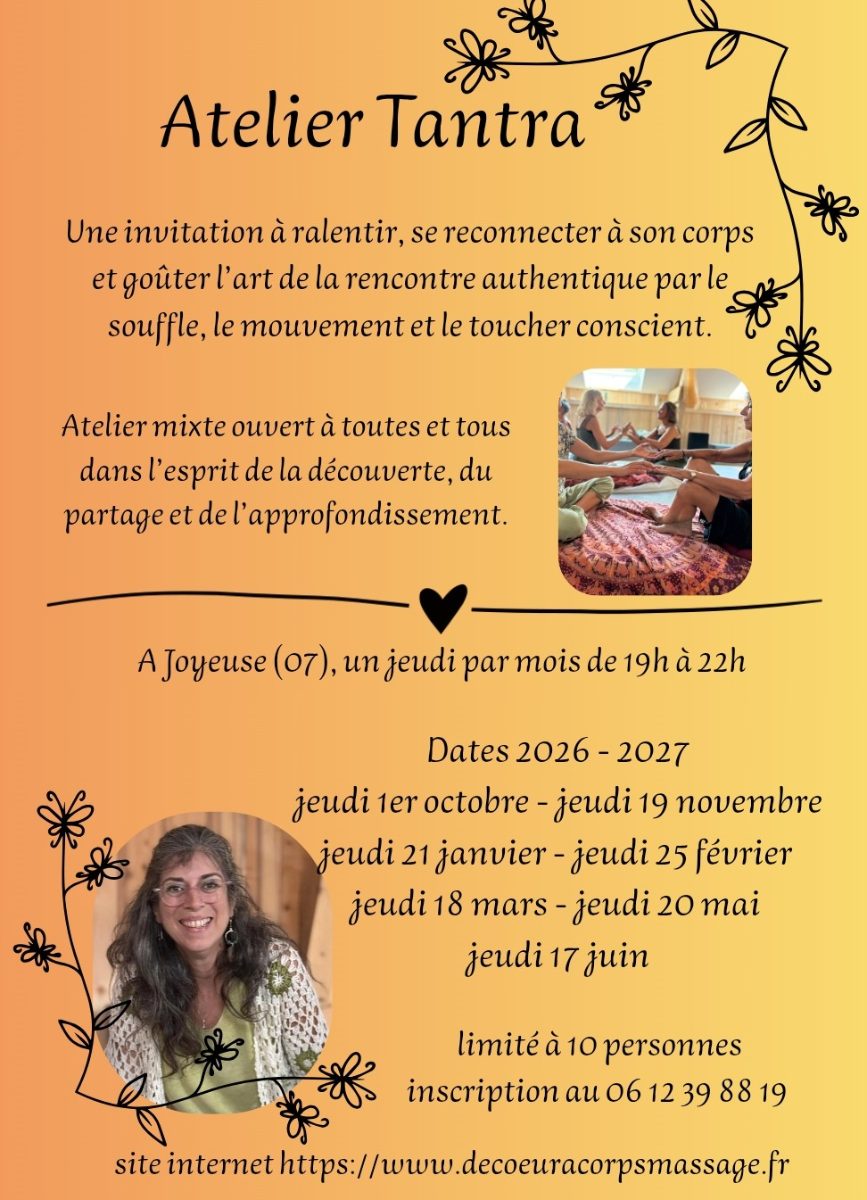 Affiche de Atelier Tantra à Joyeuse