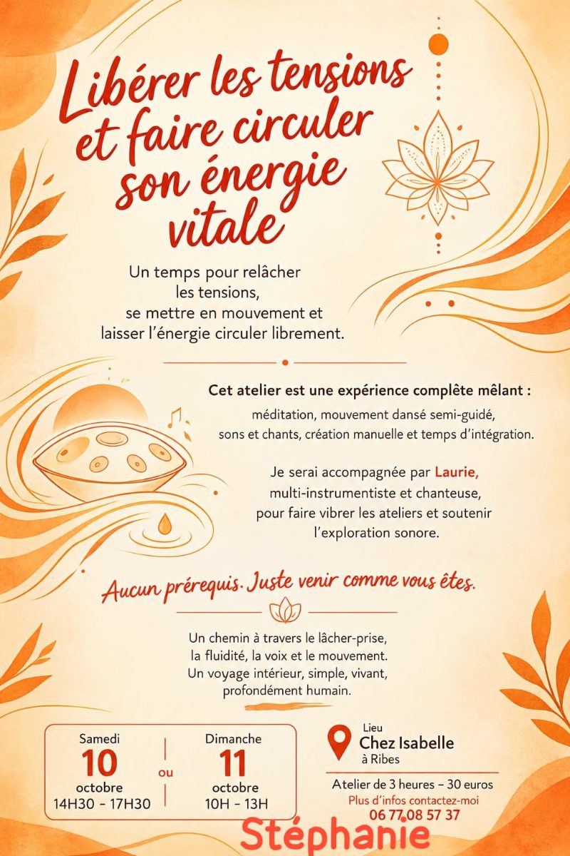 Affiche de Ateliers guidance en musique Ă Ribes