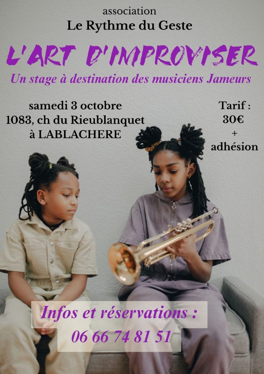Affiche de L'Art d'improviser en musique à Lablachère