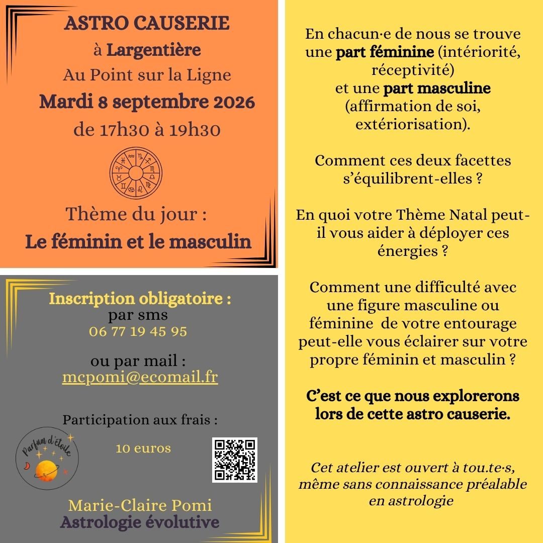 Affiche de astro causerie à Largentière