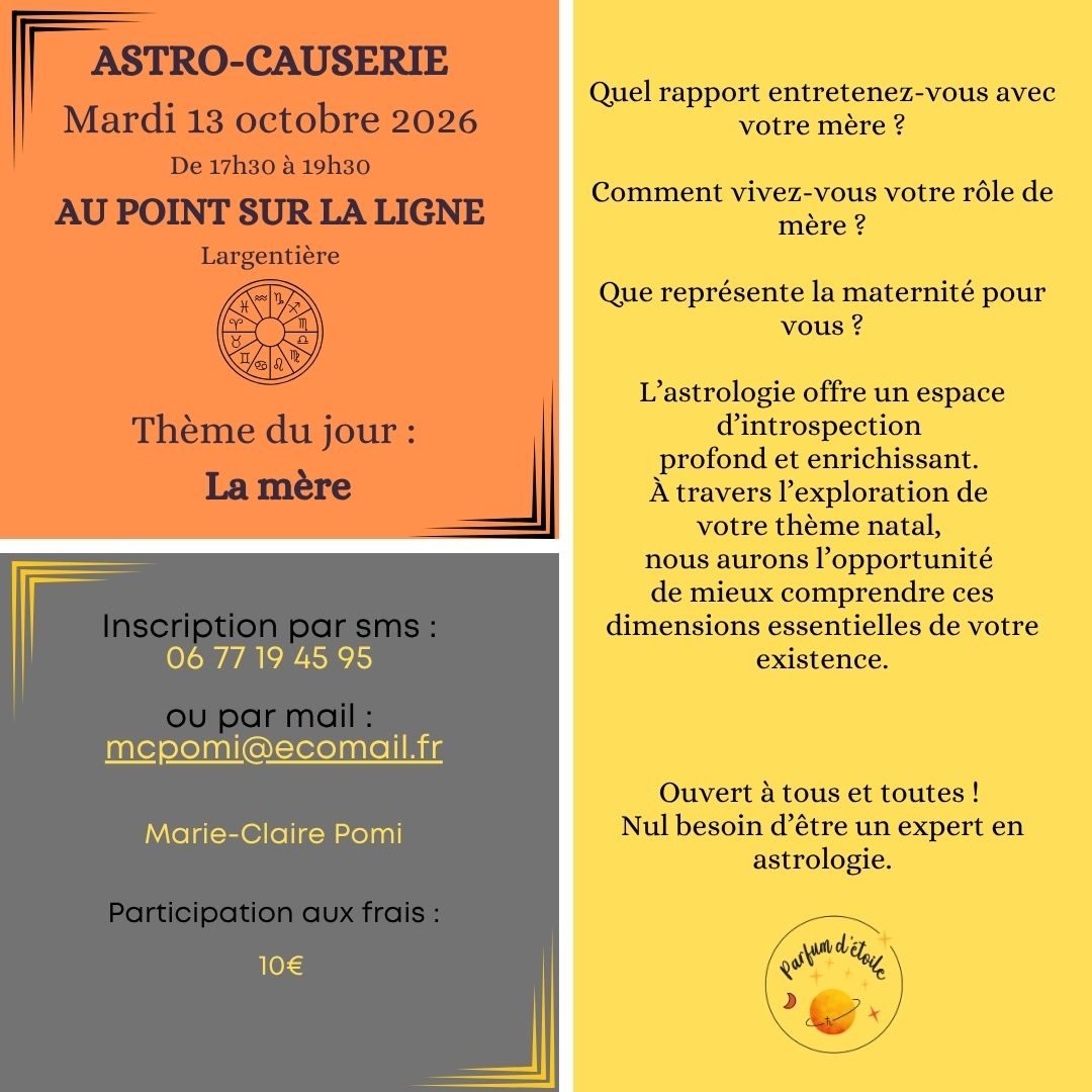 Affiche de astro causerie à Largentière