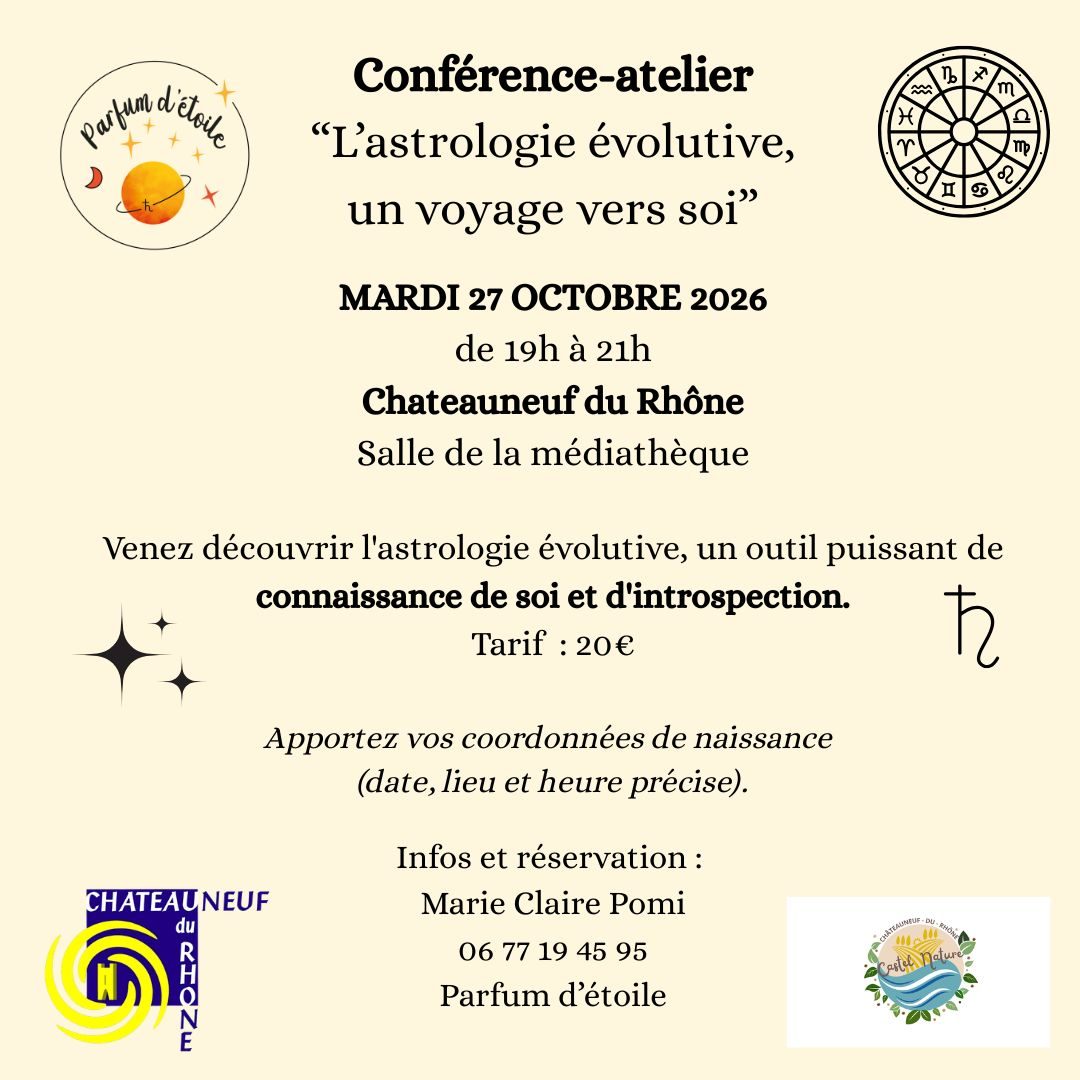 Affiche de Conférence-atelier à Chateauneuf du Rhône