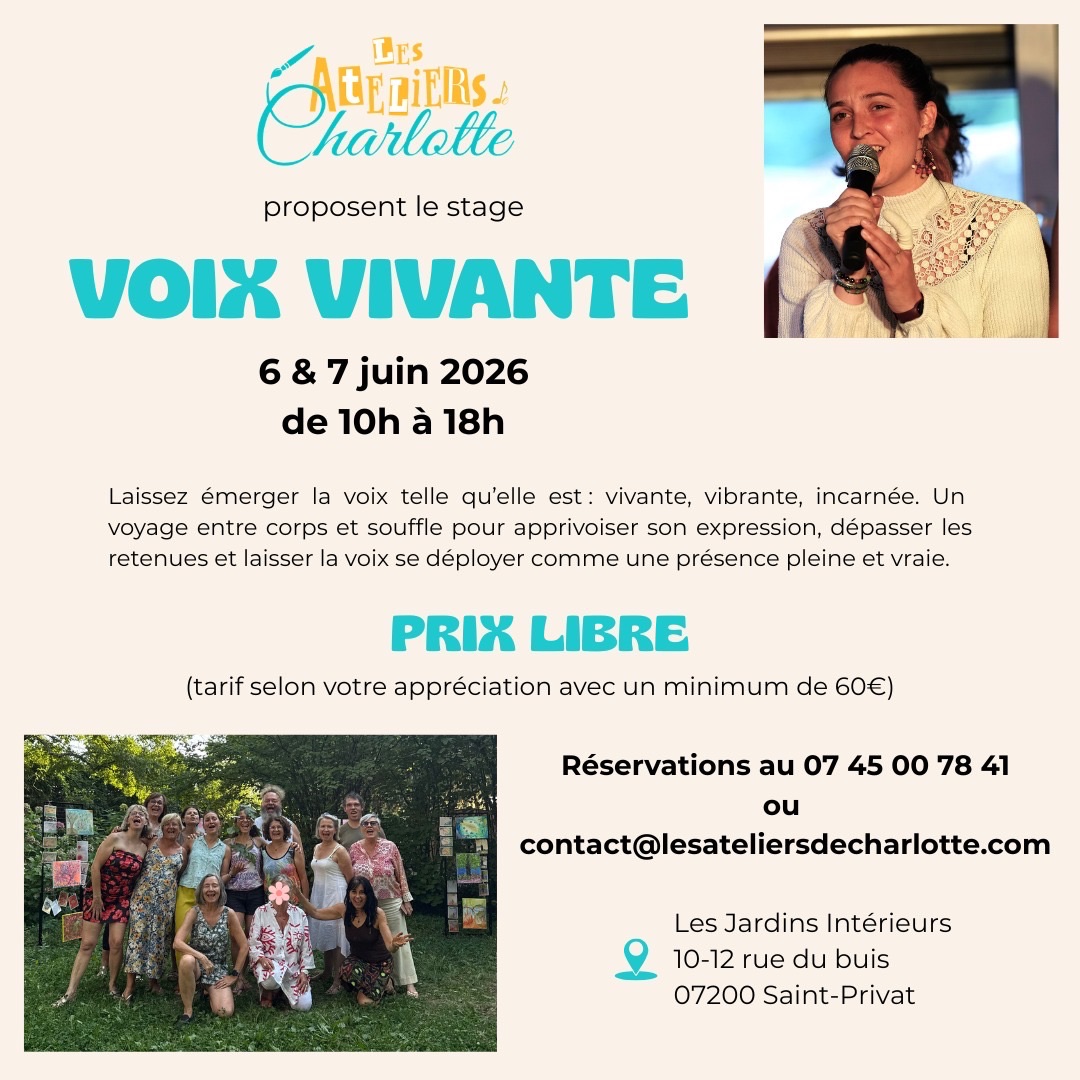 Affiche de Week-end « VOIX VIVANTE » à Saint privat