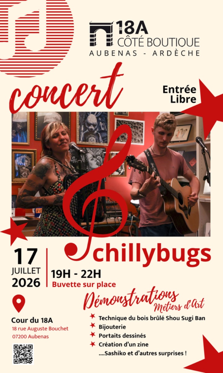 Affiche de Concert, demo artisanat d'art Ă Aubenas 18A