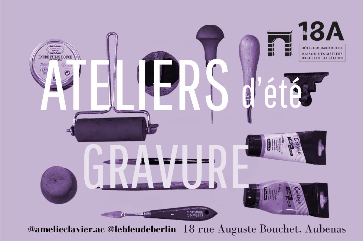 Affiche de Atelier de gravure à Aubenas 18A