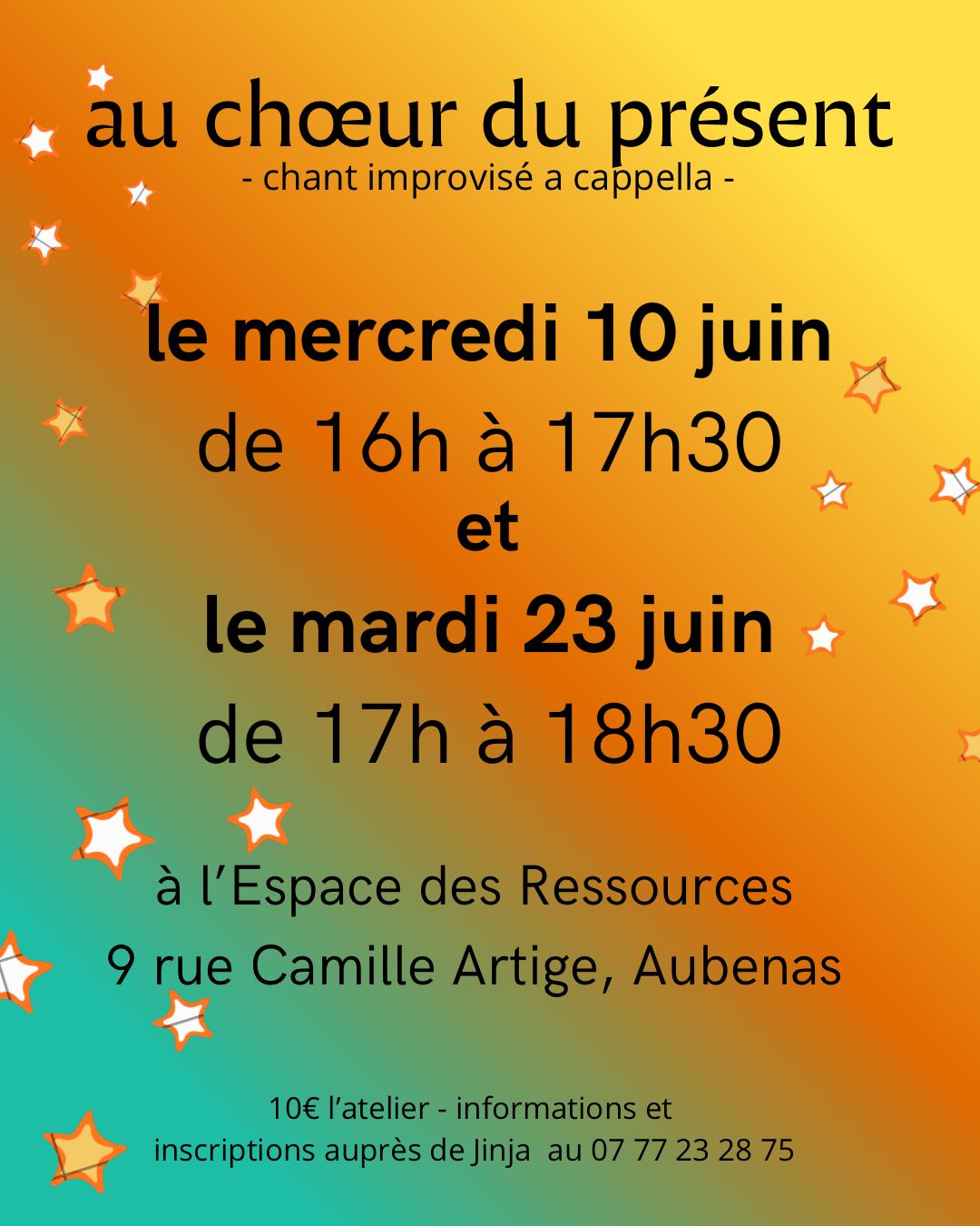 Affiche de Au chœur du présent à Aubenas