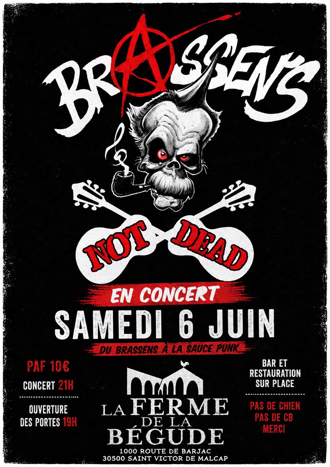 Affiche de Brassen's not dead à Saint-Victor-de-Malcap