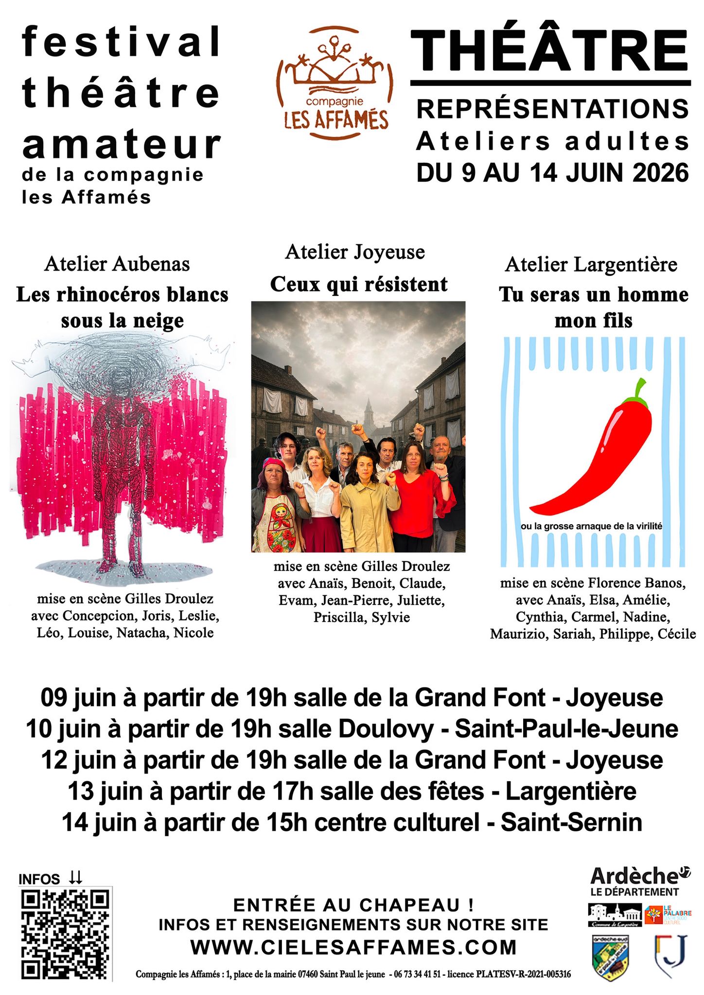 Affiche de Festival théâtre amateur à Joyeuse
