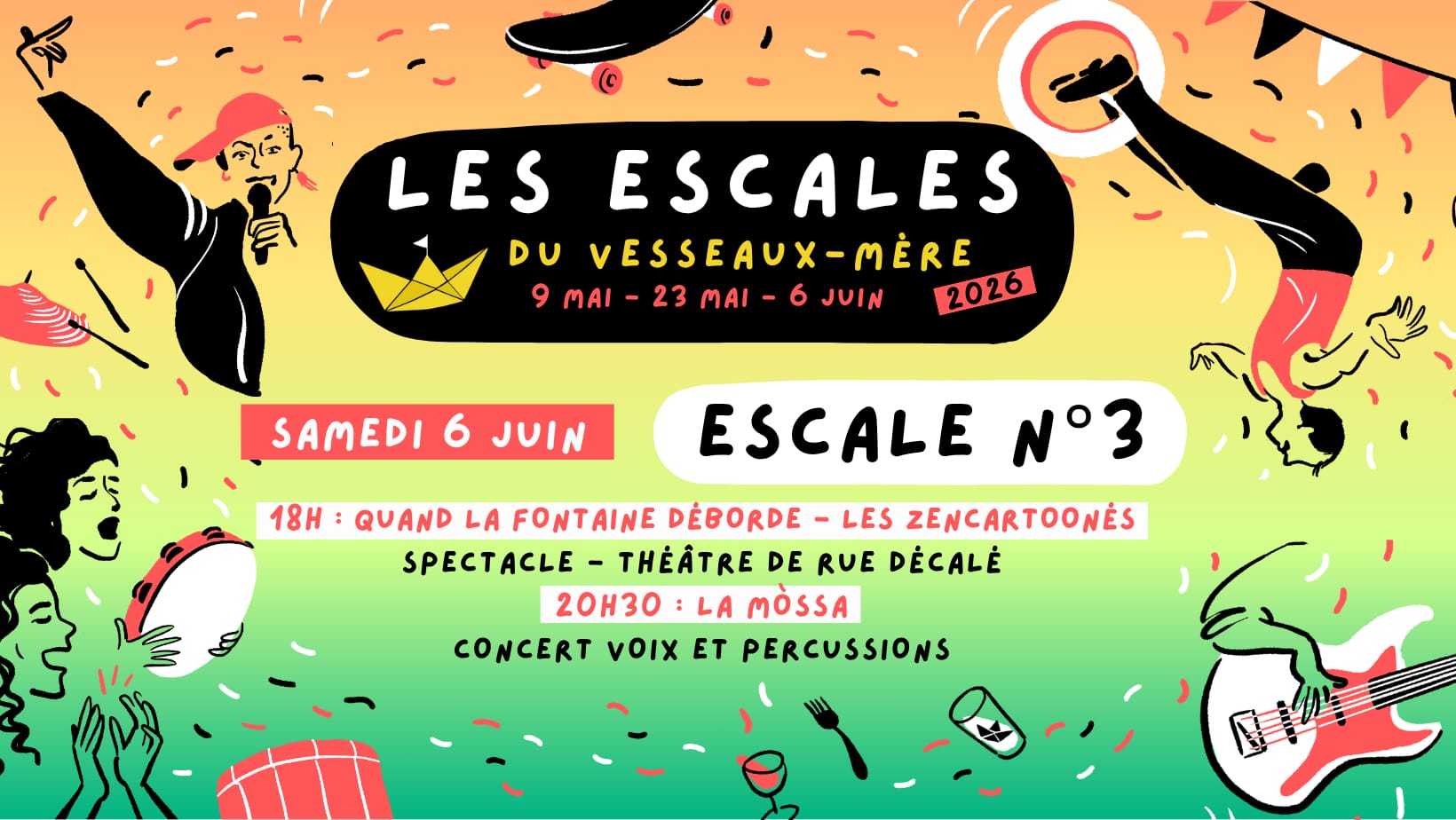 Affiche de Les escales du vesseaux-mère à Vesseaux