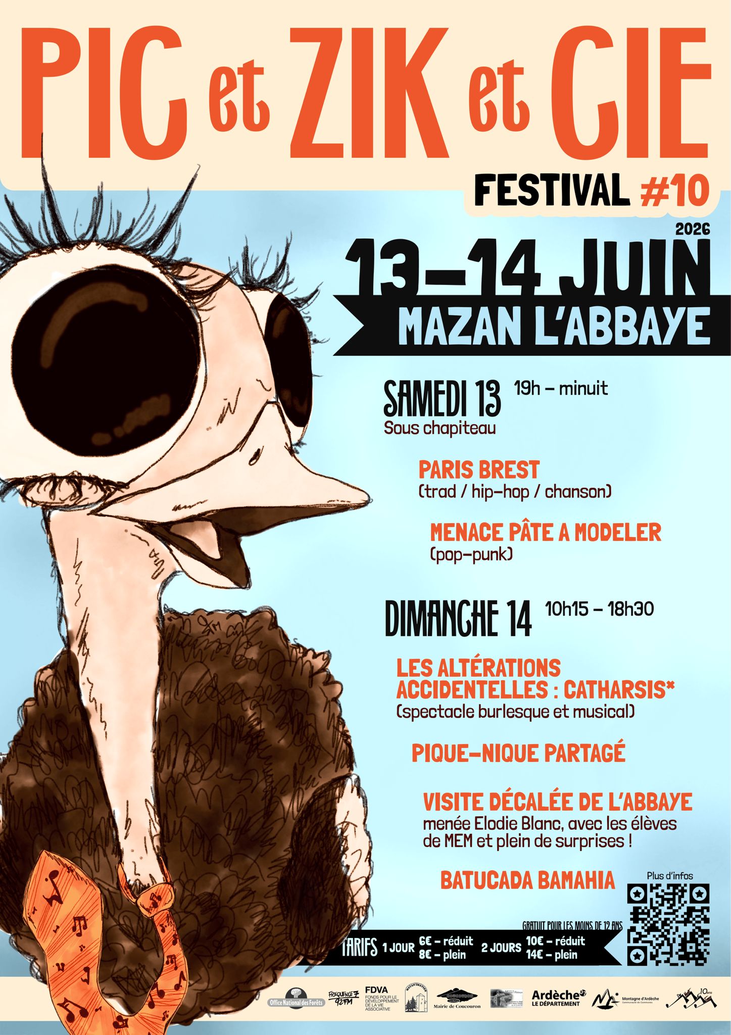 Affiche de Pic et zik et cie festival #10 à Mazan l'Abbaye