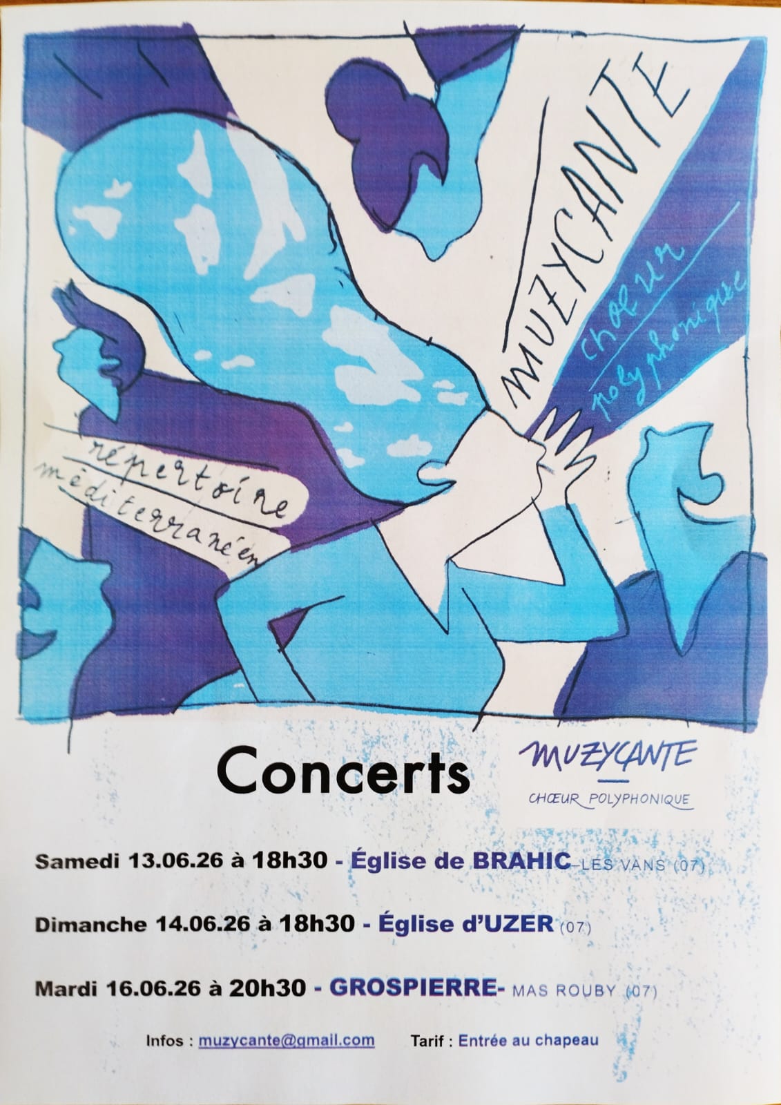 Affiche de Concerts muzycante à Uzer