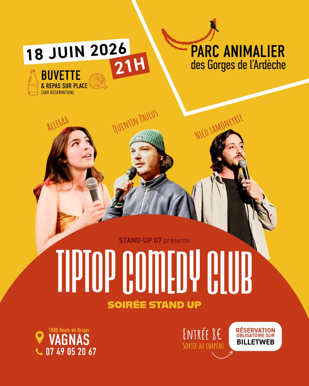 Affiche de Tip top comedy club à Vagnas