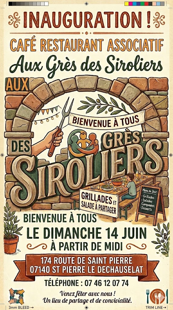 Affiche de Inauguration aux grès des à Saint-Pierre-le-Déchauselat