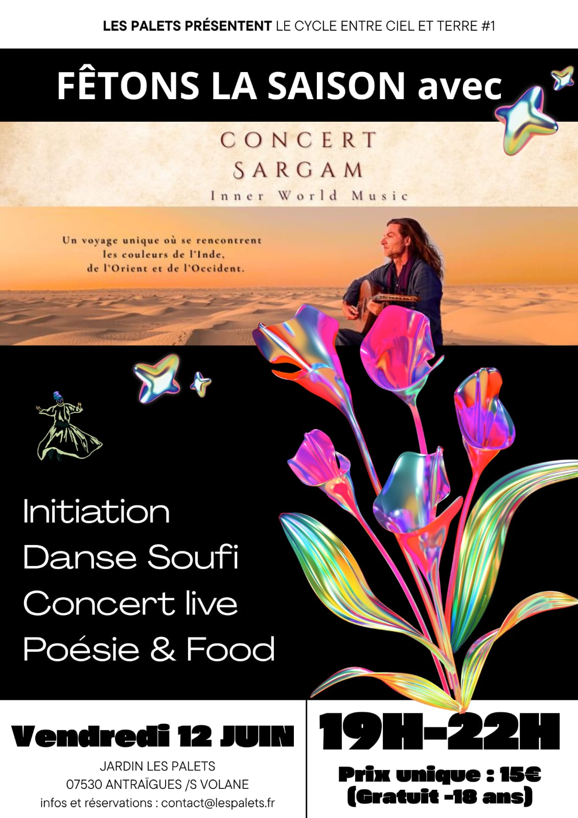 Affiche de Fête de saison avec concert à Antraigues-sur-Volane