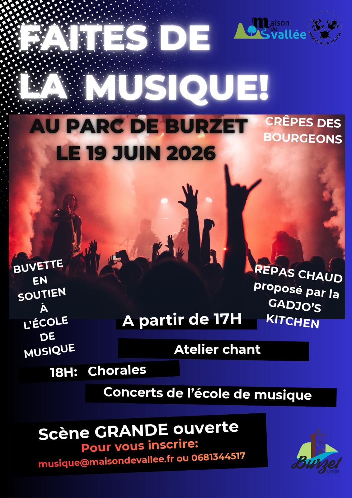 Affiche de Faites de la musique Ă Burzet
