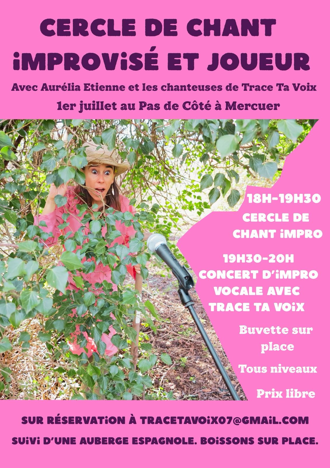 Affiche de Cercle de chant improvisé et à Mercuer