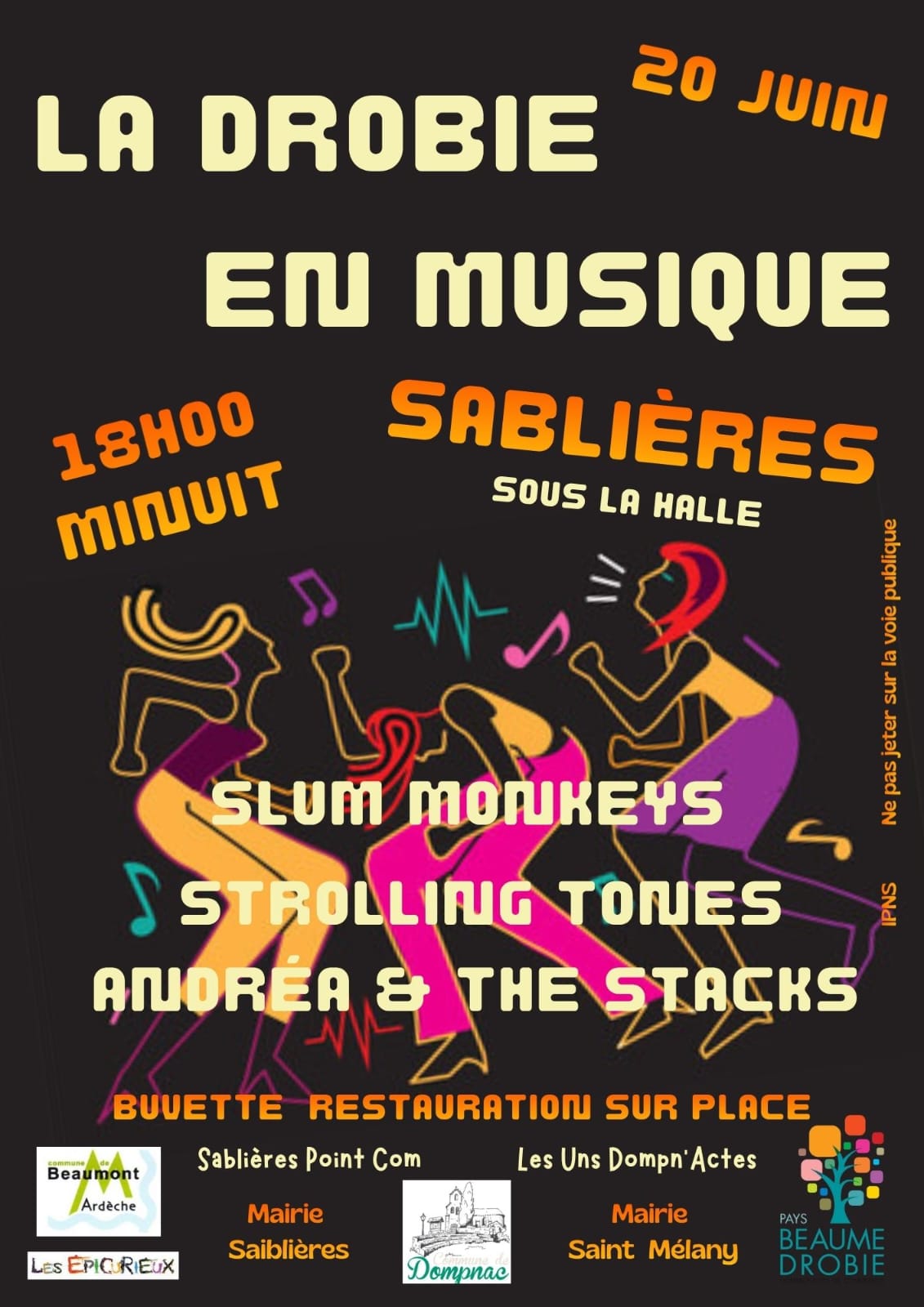 Affiche de La drobie en musique à Sablières