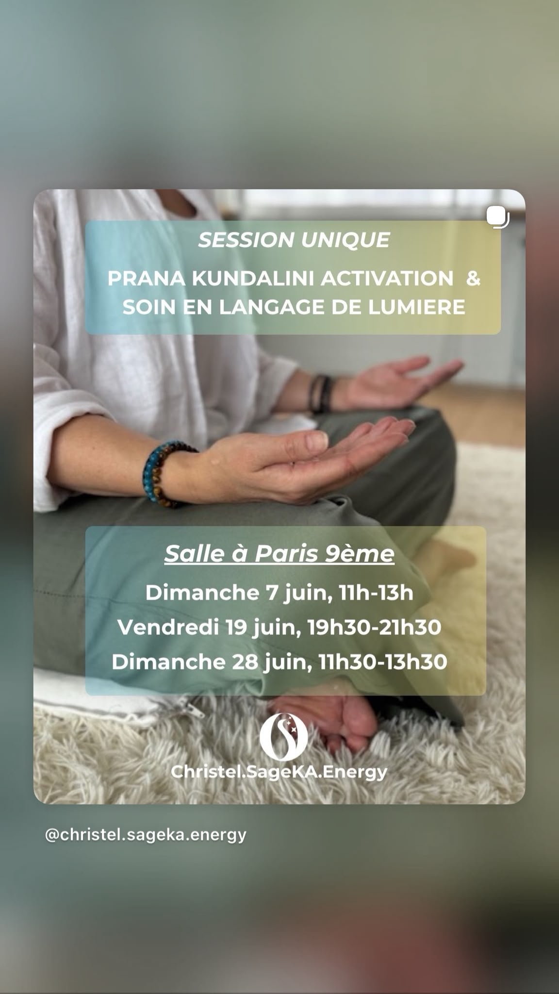 Affiche de Prana kundalini activation à Paris