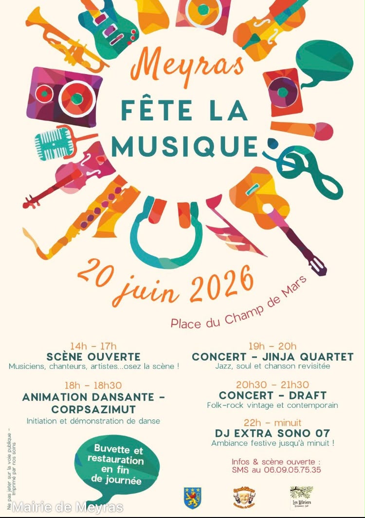 Affiche de Meyras fête la musique à Meyras