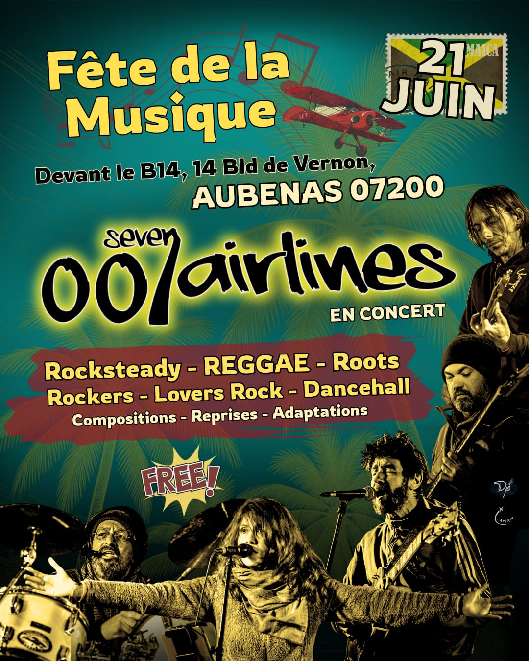 Affiche de Fête de la musique - oo7 à Aubenas