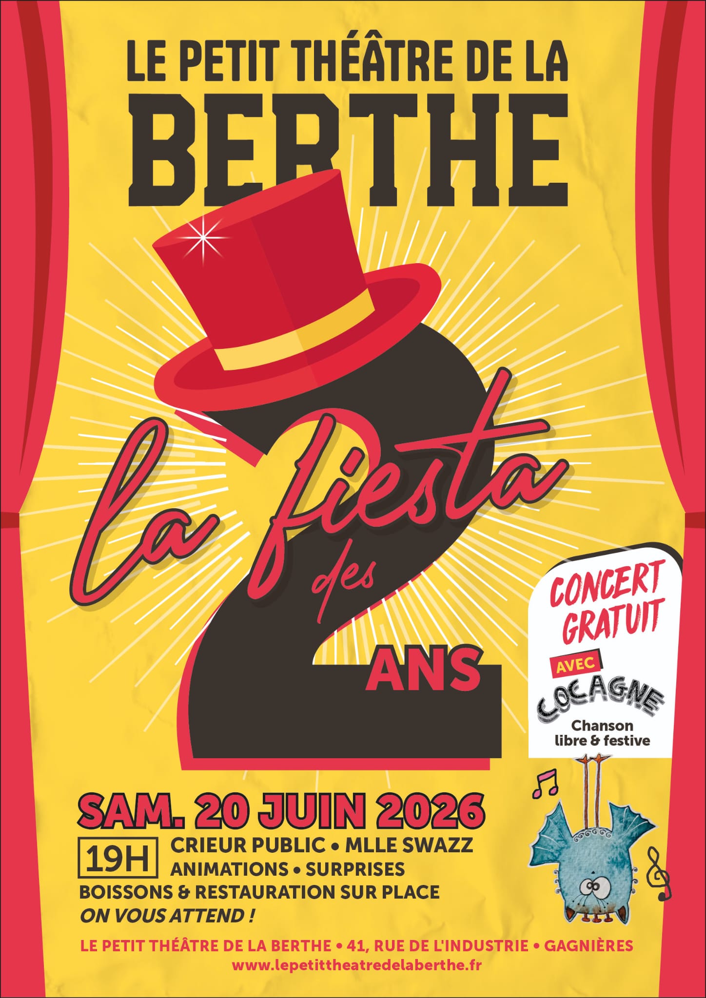 Affiche de La fiesta des 2 ans de la à Gagnières