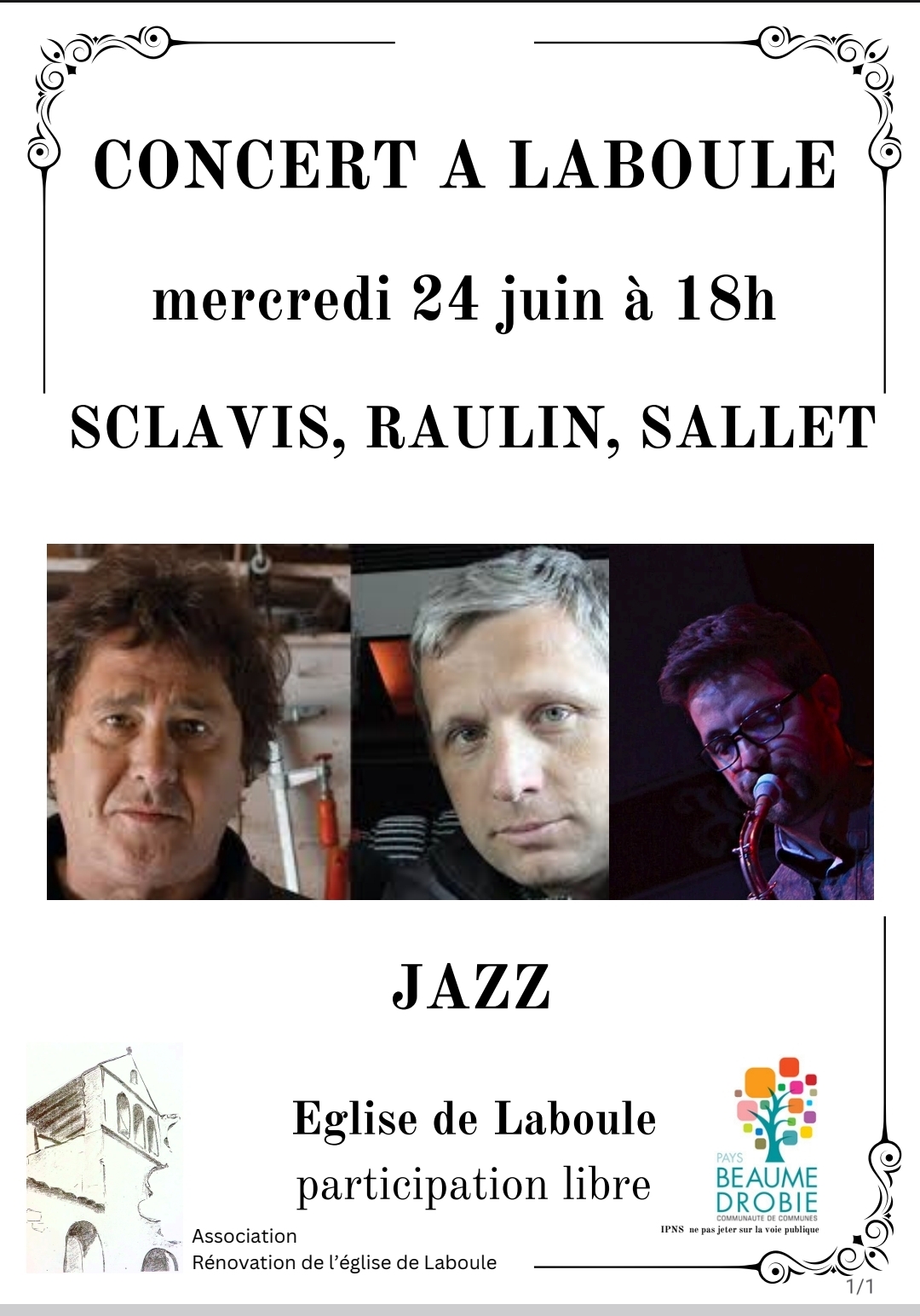 Affiche de Concert à laboule à Laboule