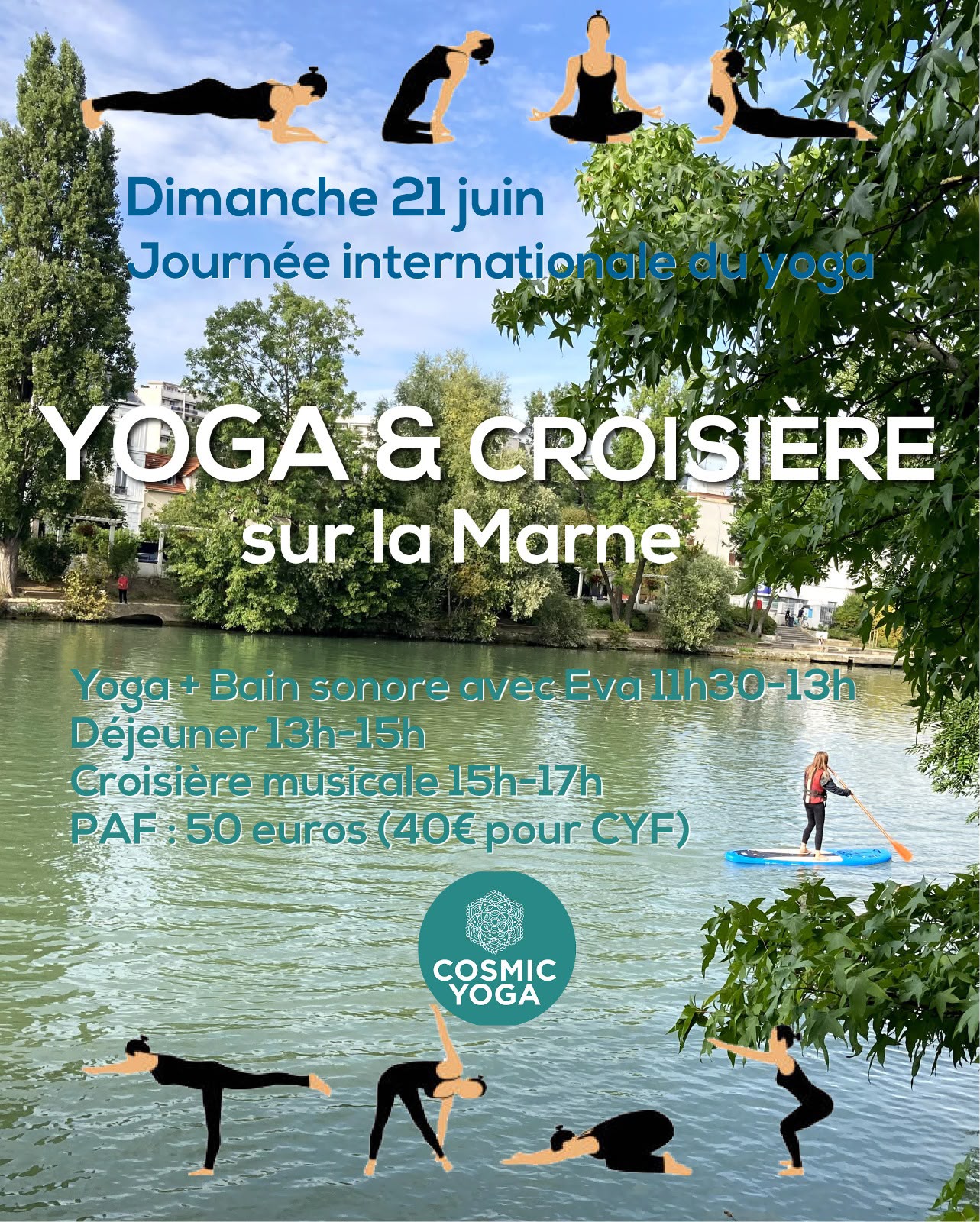 Affiche de Yoga & croisière sur la marne à Marne
