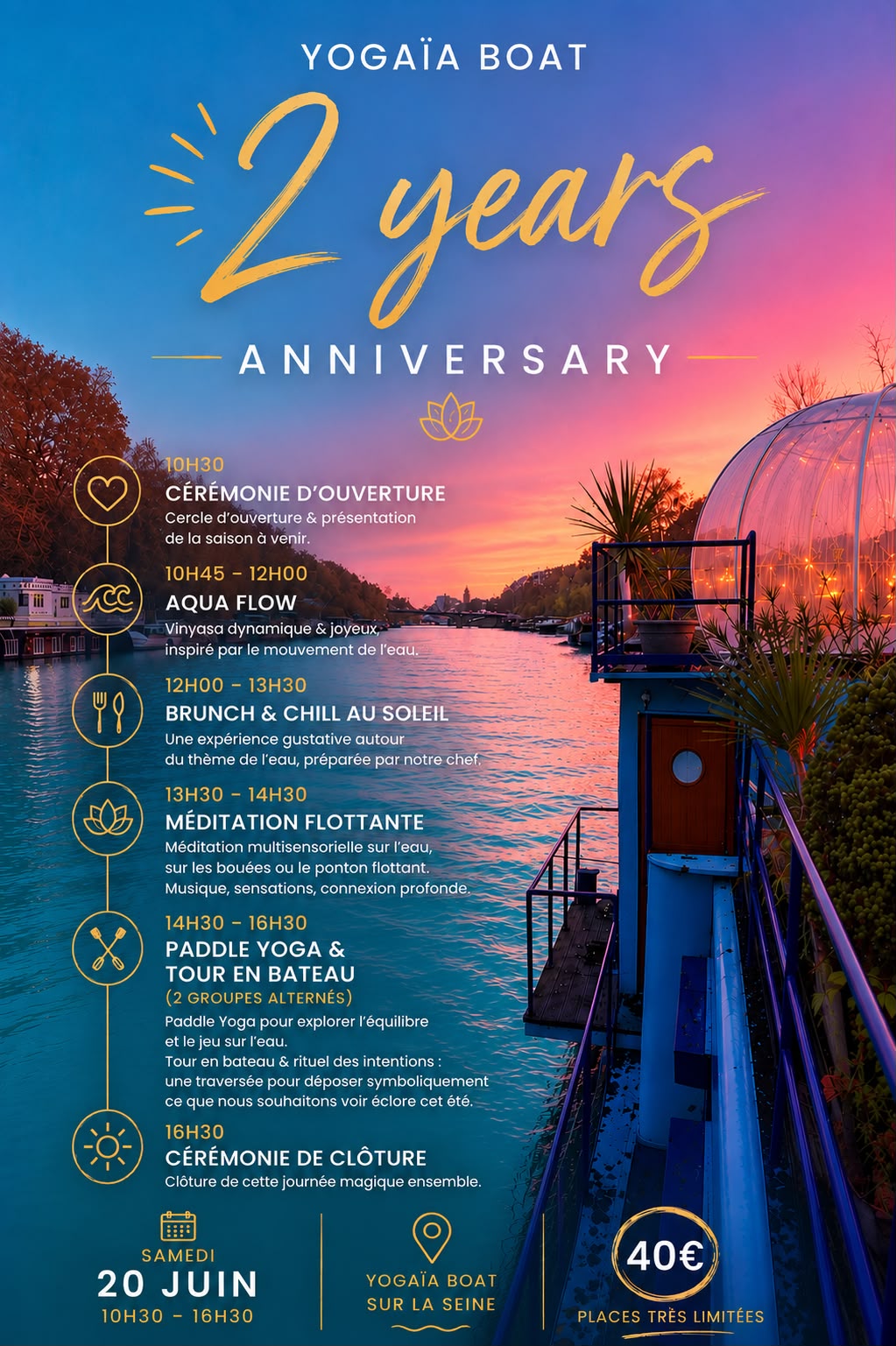 Affiche de Yogaia boat 2 years à Paris