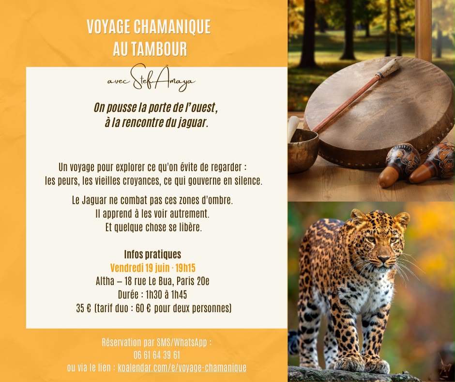 Affiche de Voyage chamanique au tambour à Paris