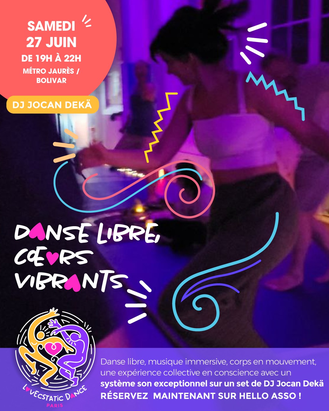 Affiche de Danse libre cœurs vibrants à Paris