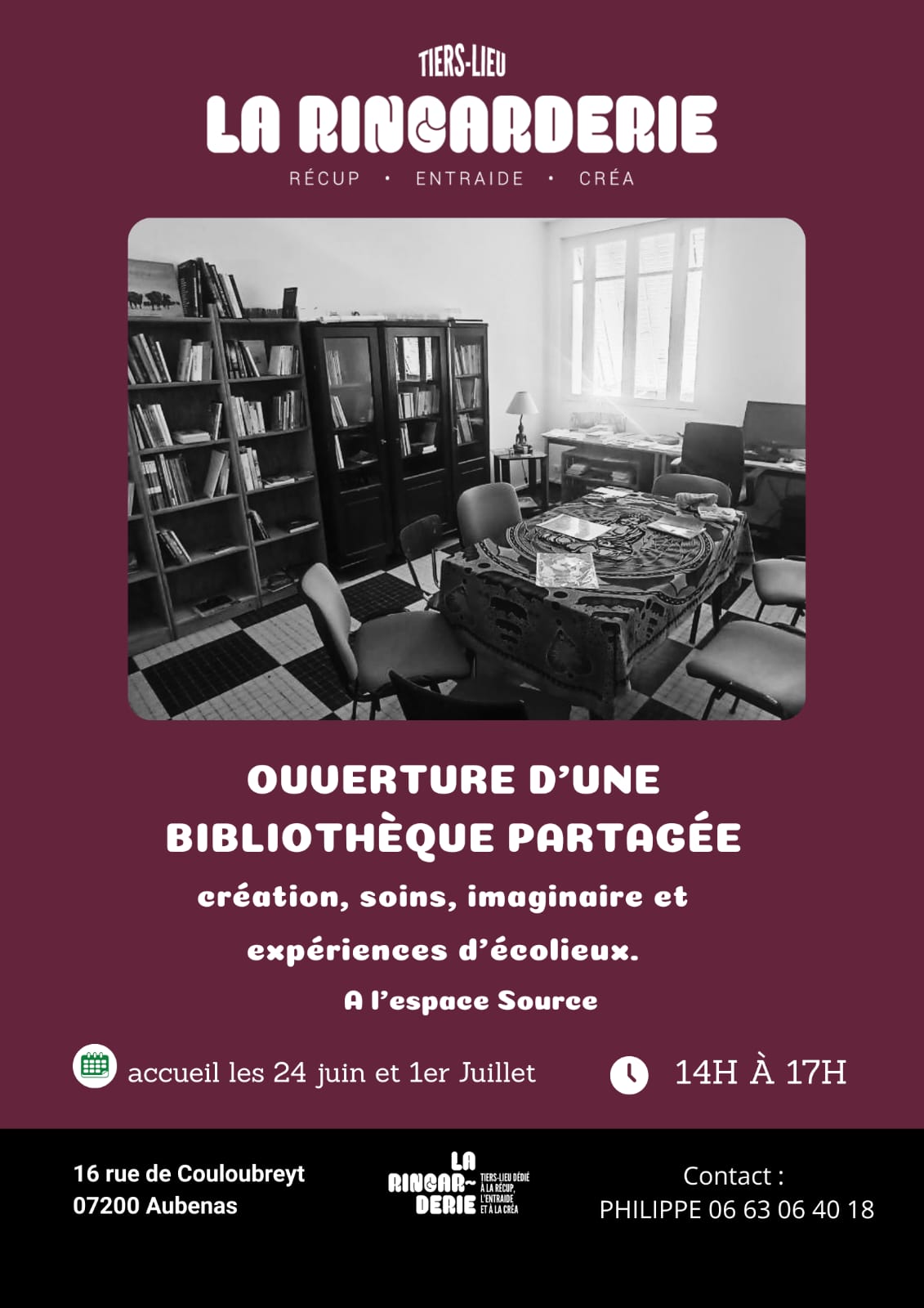 Affiche de La ringarderie - bibliothèque à Aubenas