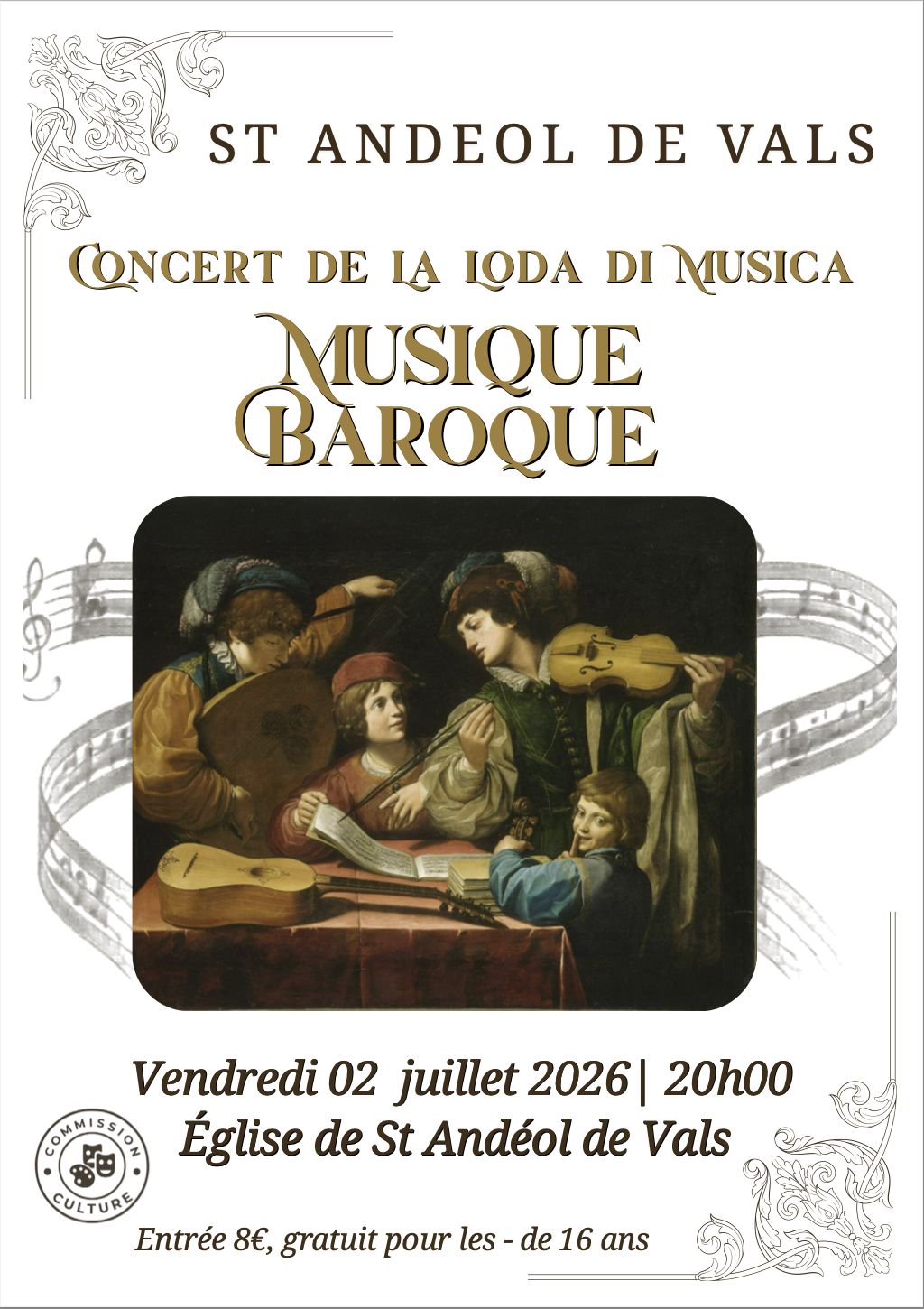Affiche de Musique baroque à Saint Andéol de Vals