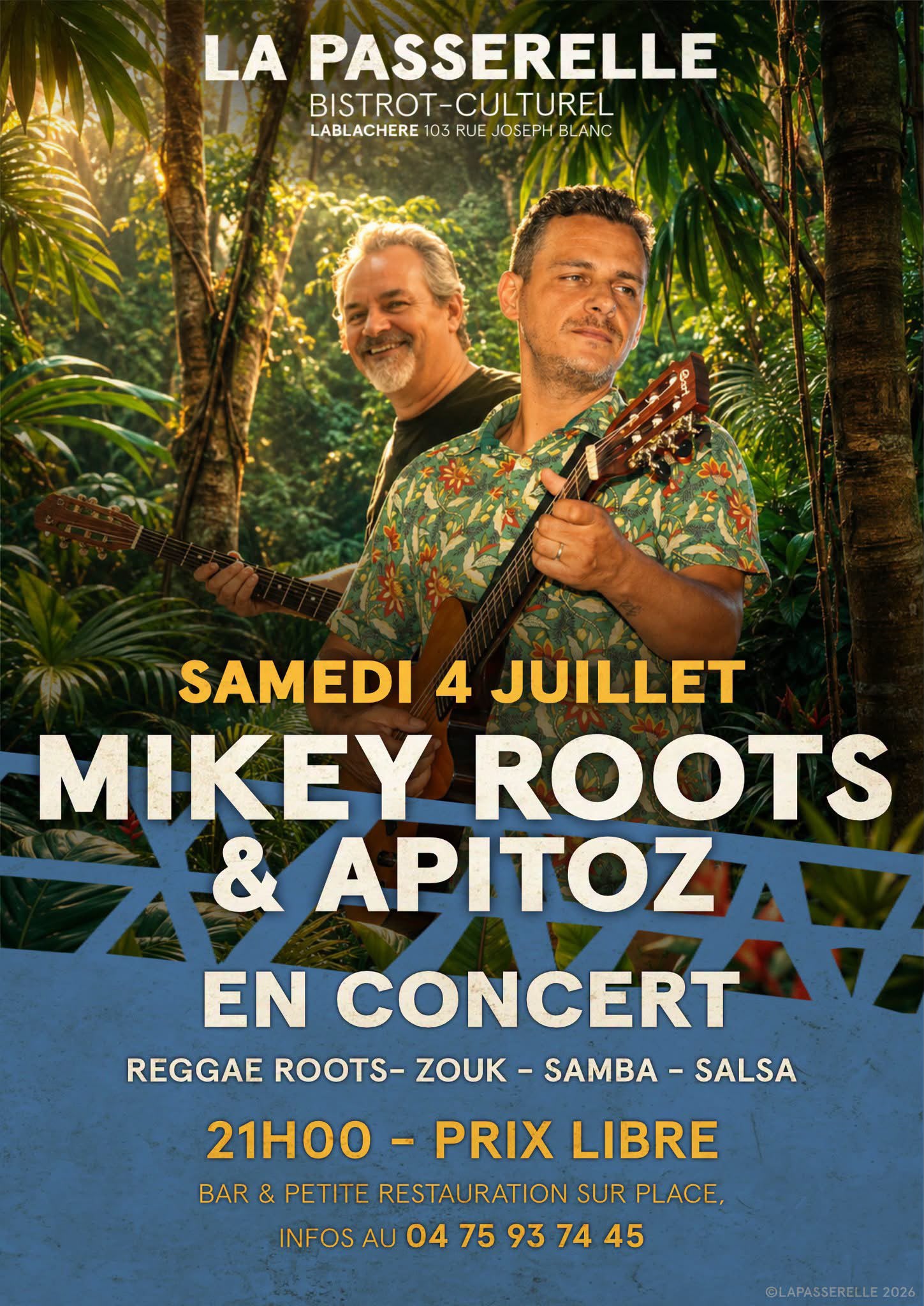 Affiche de Mikey roots & apitoz en à Lablachère