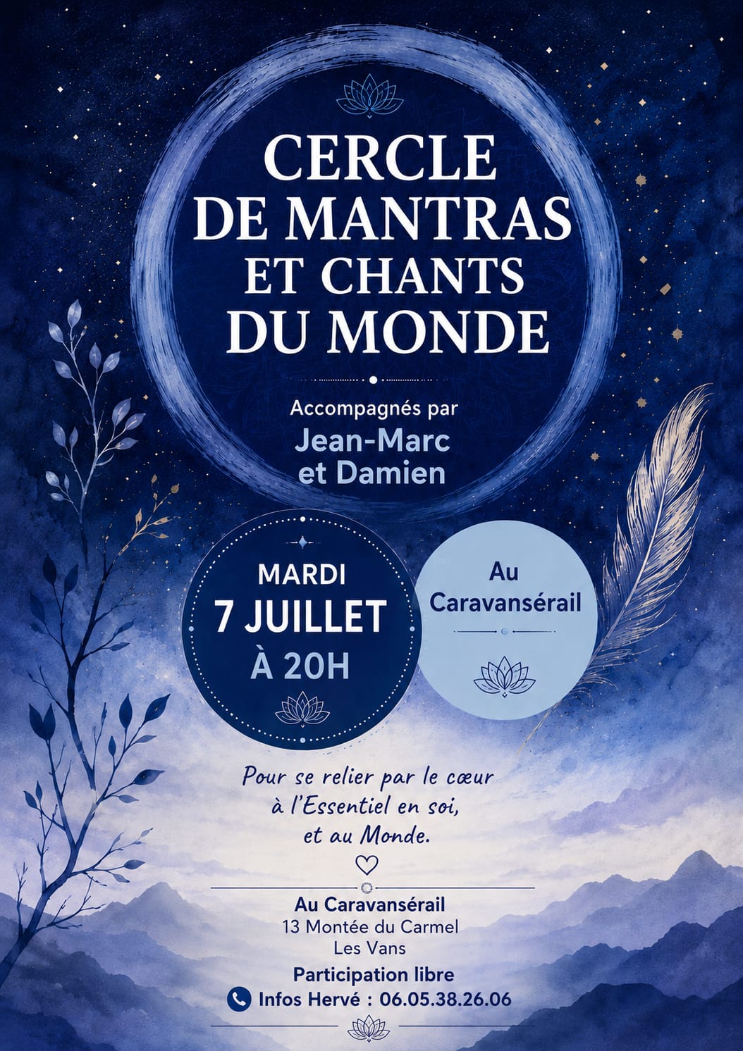 Affiche de Cercle de mantras et chants à Les Vans