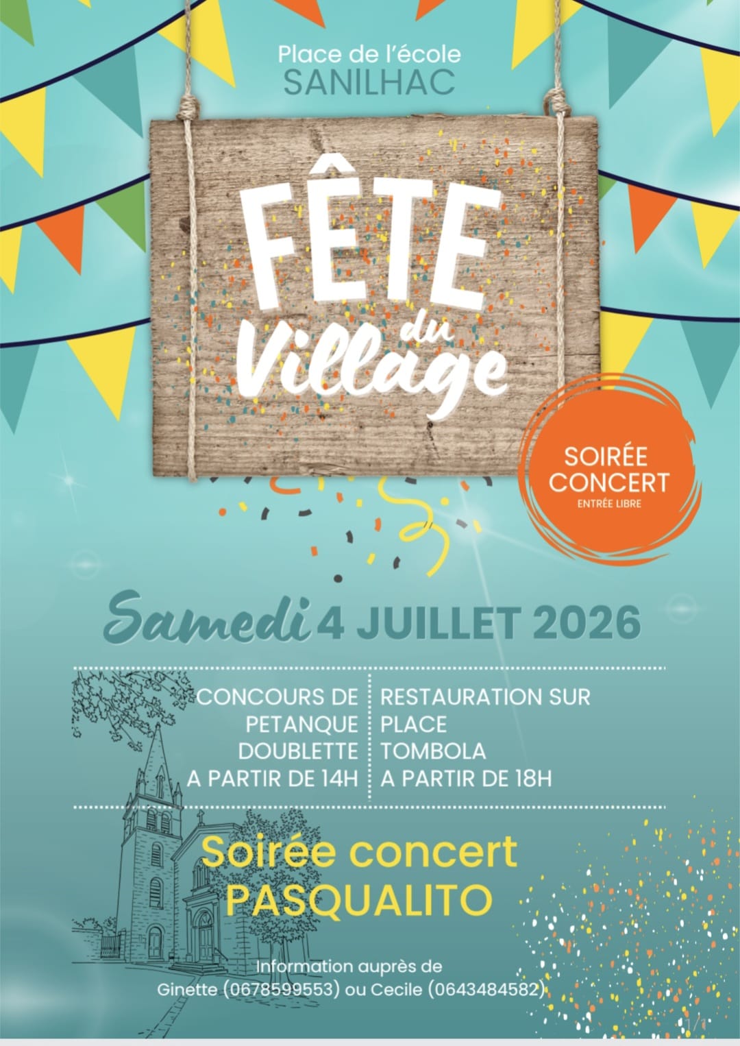 Affiche de Fête du village de sanilhac à Sanilhac
