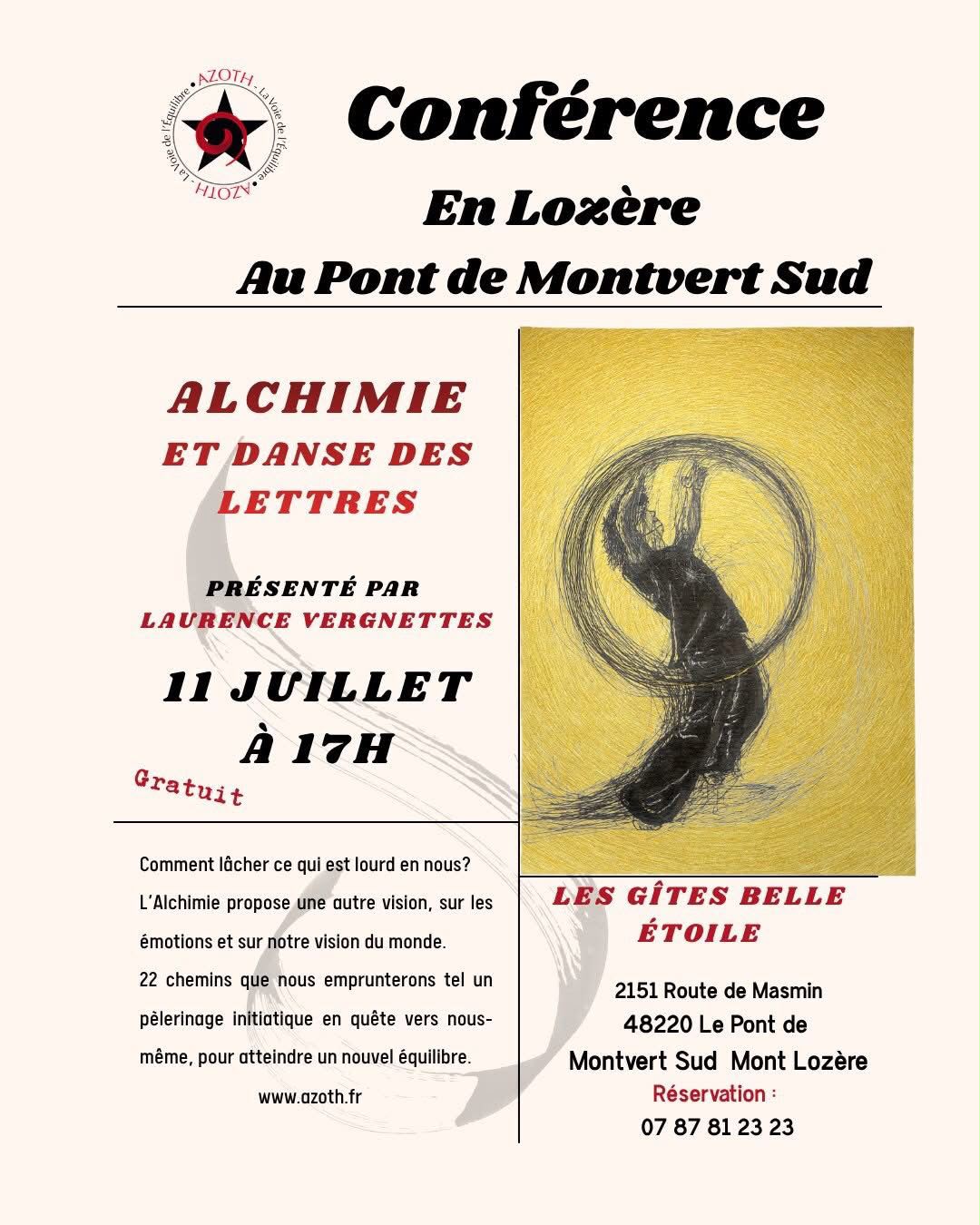 Affiche de Alchimie et danse des lettres à Le Pont de Montvert Sud