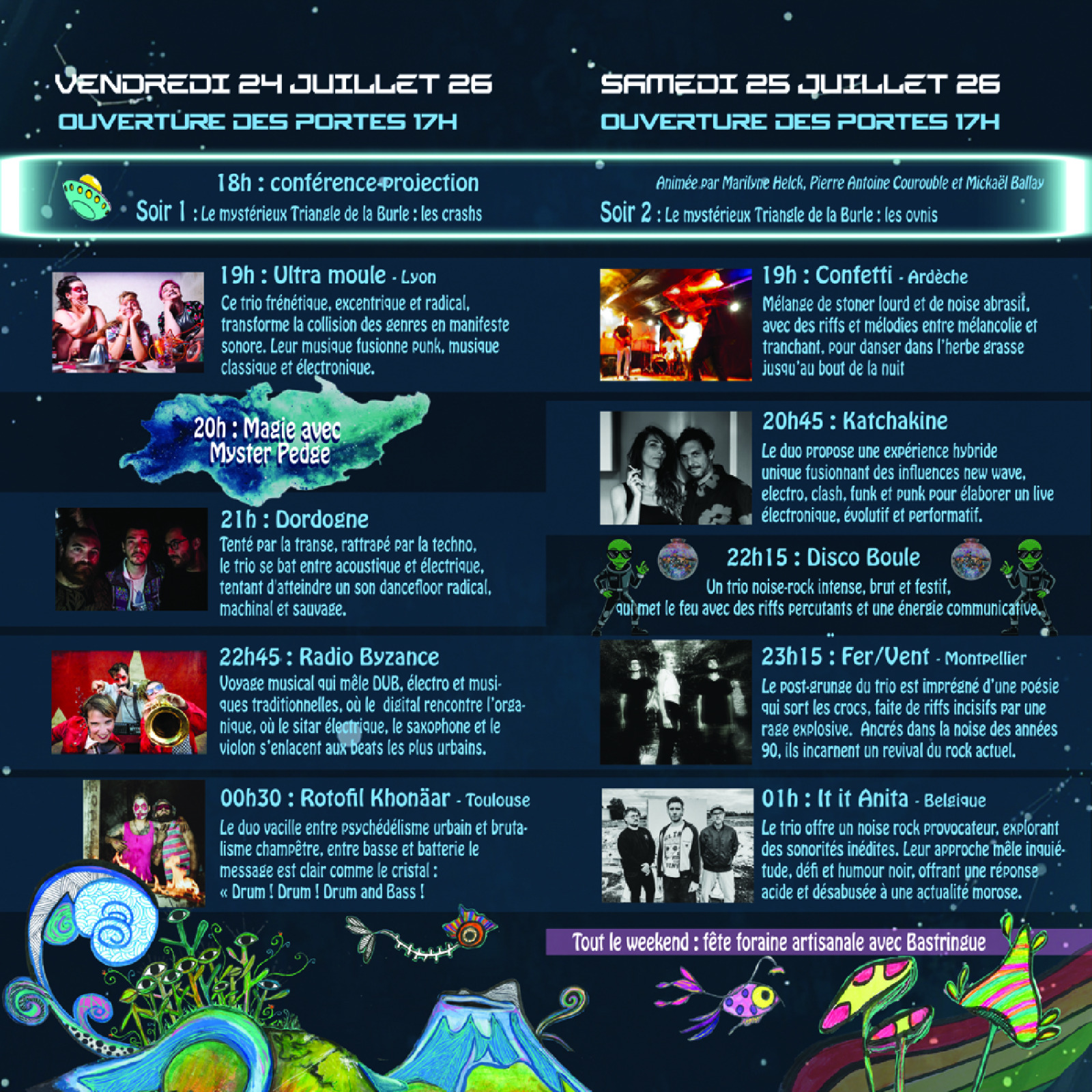 Affiche du festival Mezilhac attacks