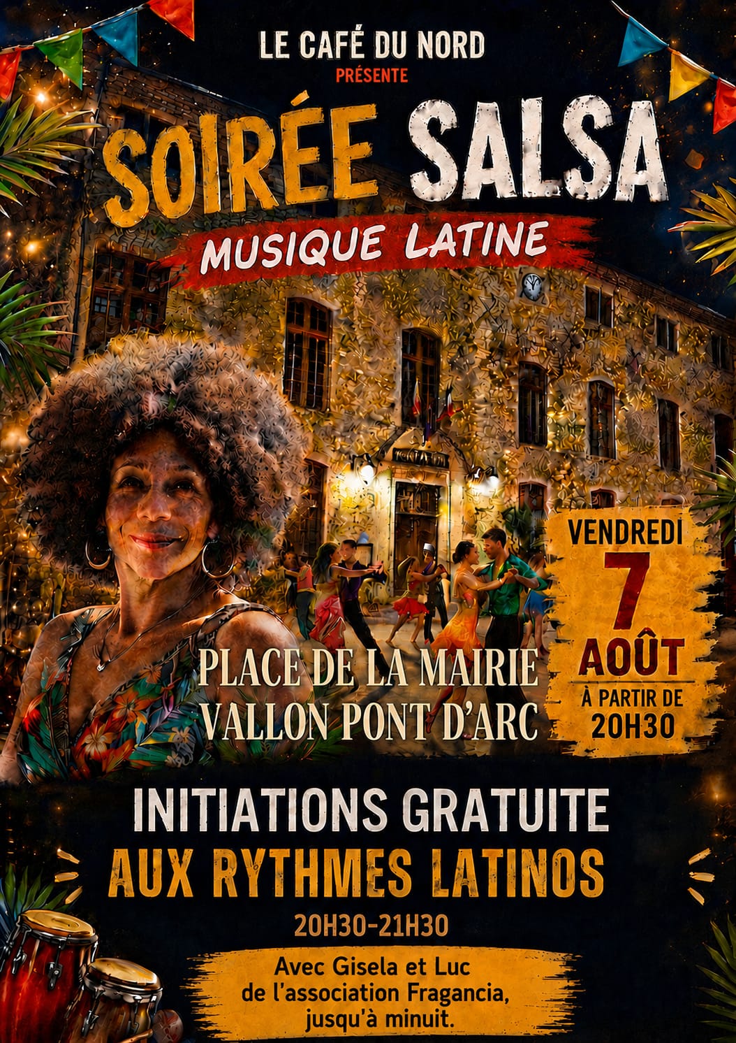 Affiche Soirée salsa musique latine