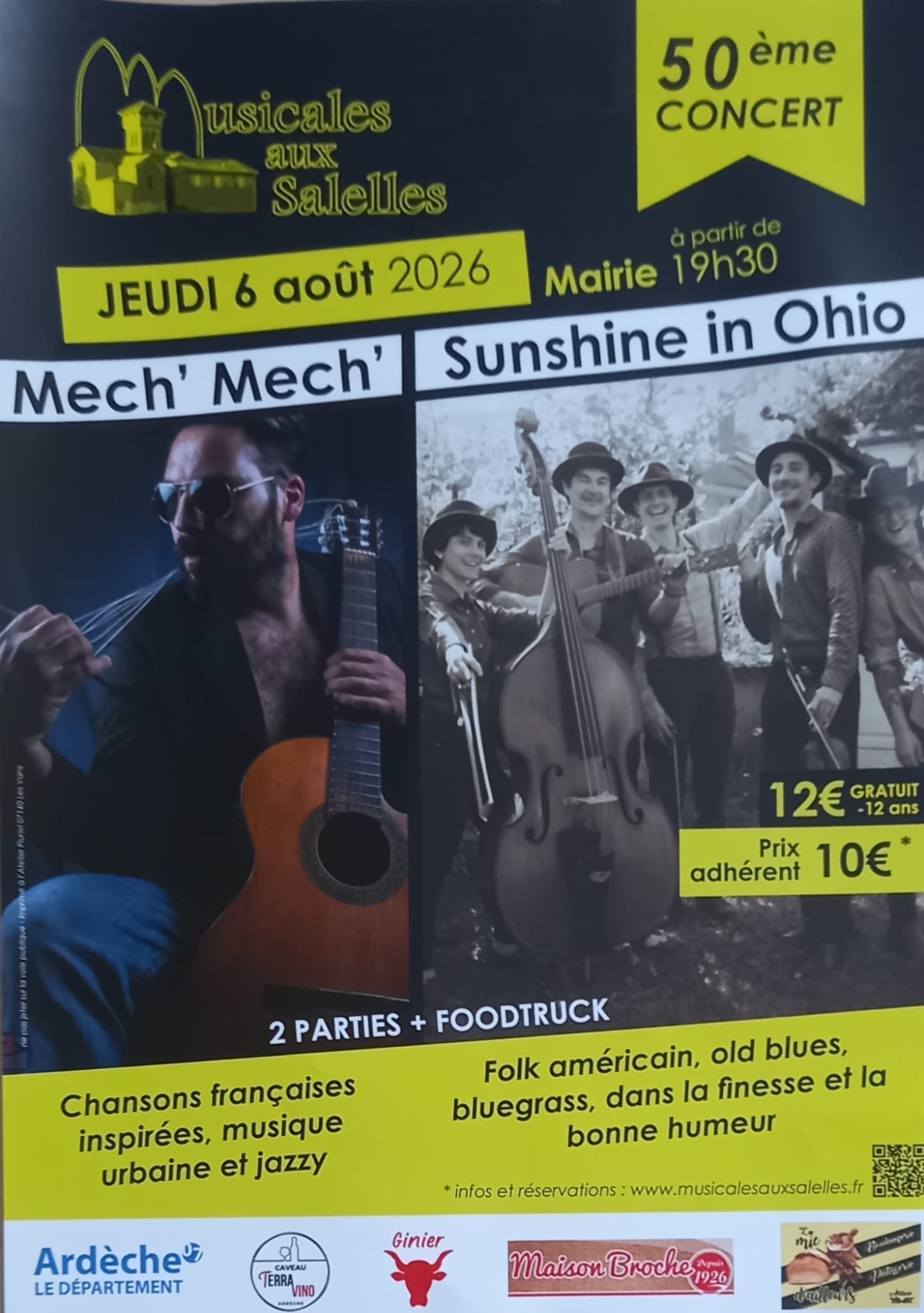 Affiche 50ème concert musicales aux