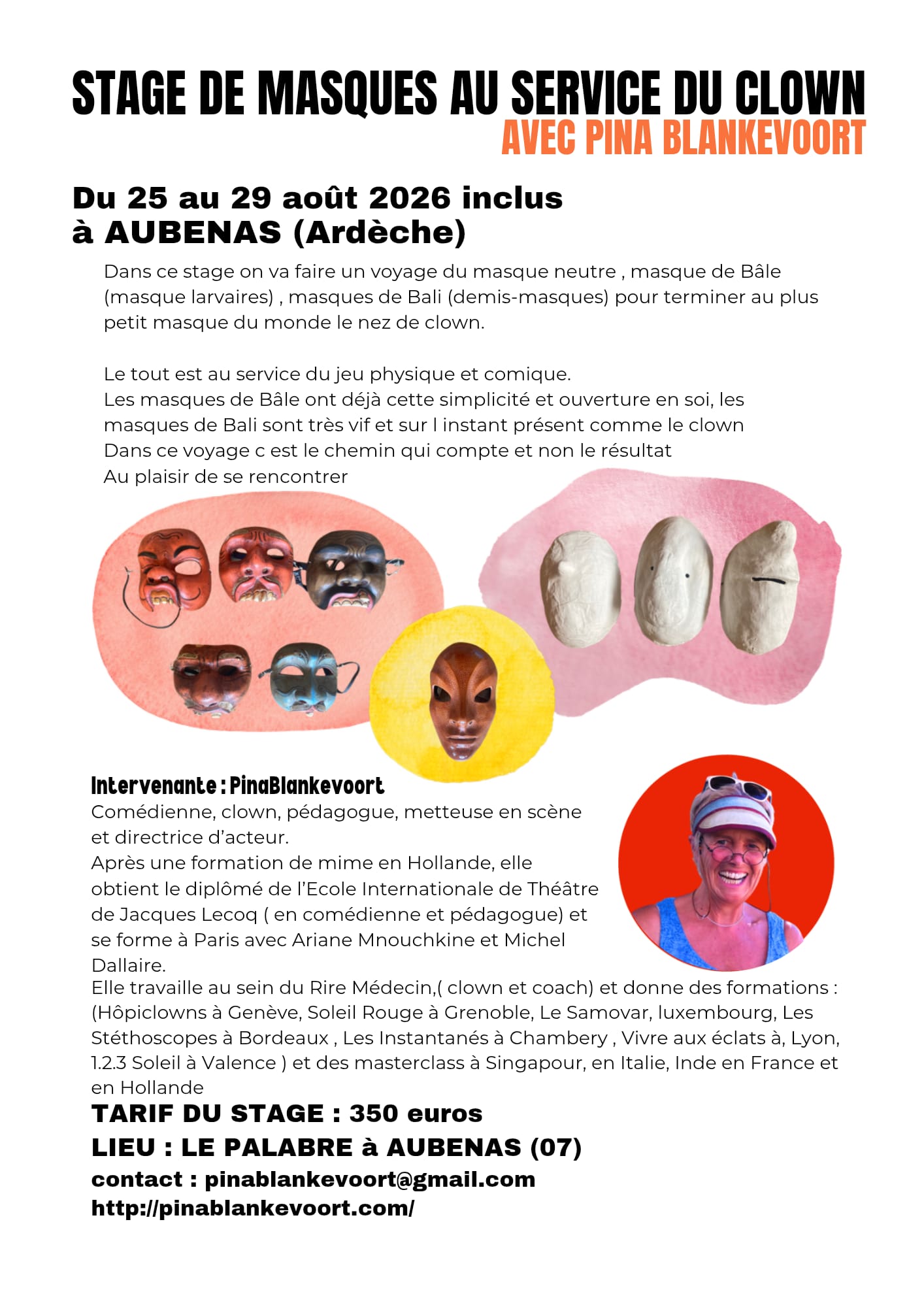 Stage de masques au service