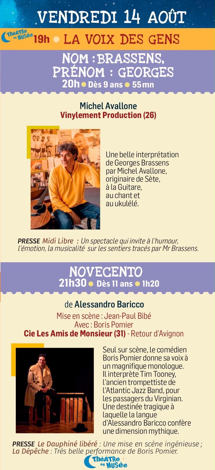 Affiche du festival Festival théâtre au musée