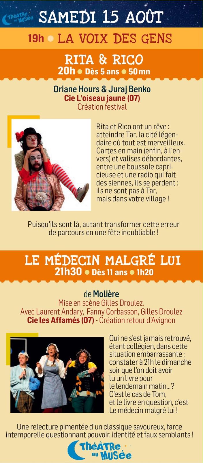 Affiche du festival Festival théâtre au musée