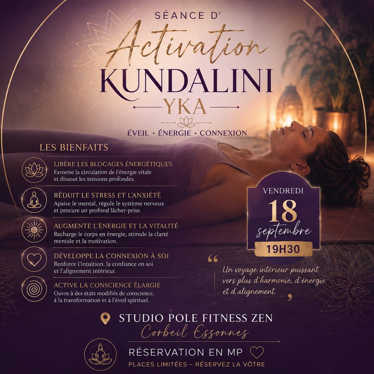 Affiche de Séance d'activation kundalini à Corbeil-Essonnes